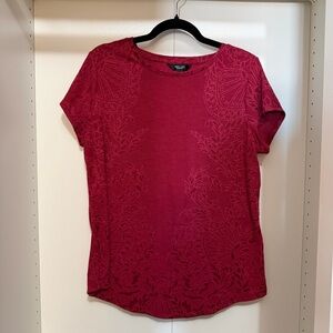 Simply Vera Vera Wang Red Short Sleeve Top